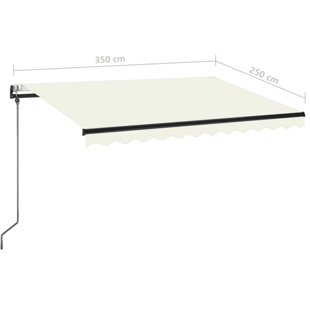 Tenda da Sole Retrattile Automatica 350x250 cm Crema