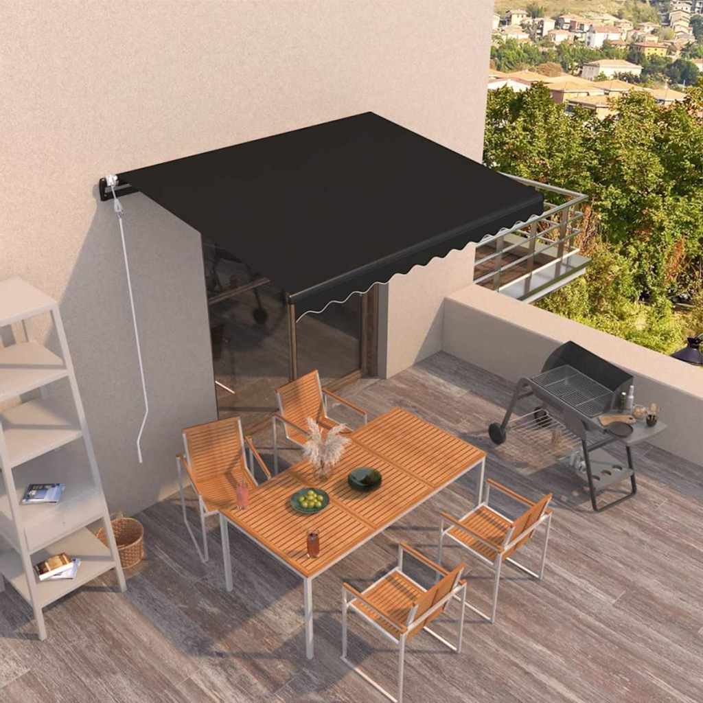 Tenda da Sole Retrattile Automatica 350x250 cm Antracite