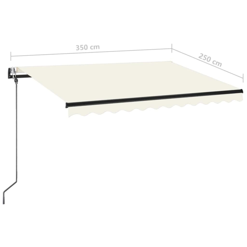 Tenda retrattile Crema 350 x 250 cm Poliestere