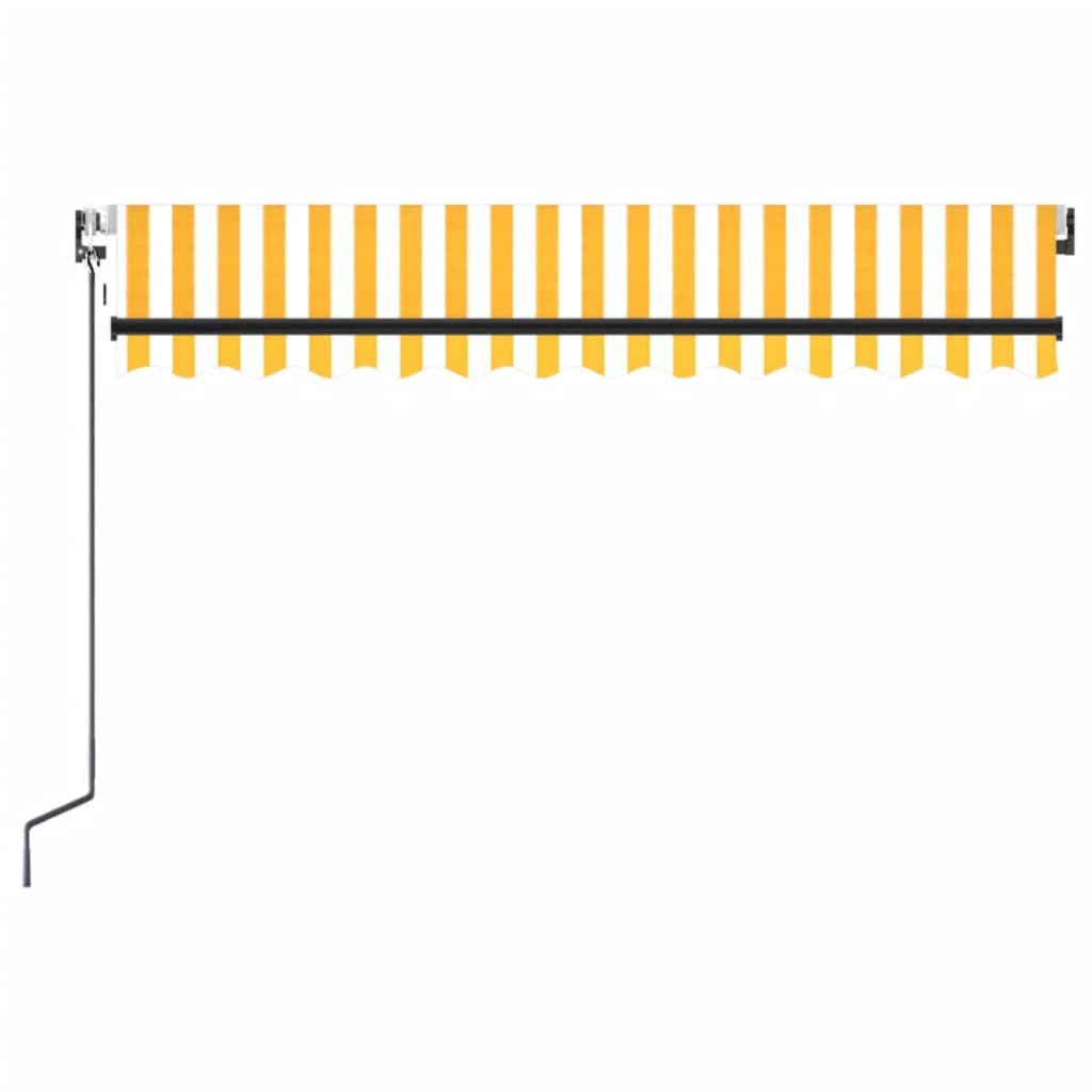 Tenda retrattile Giallo e Bianco 350 x 250 cm Poliestere