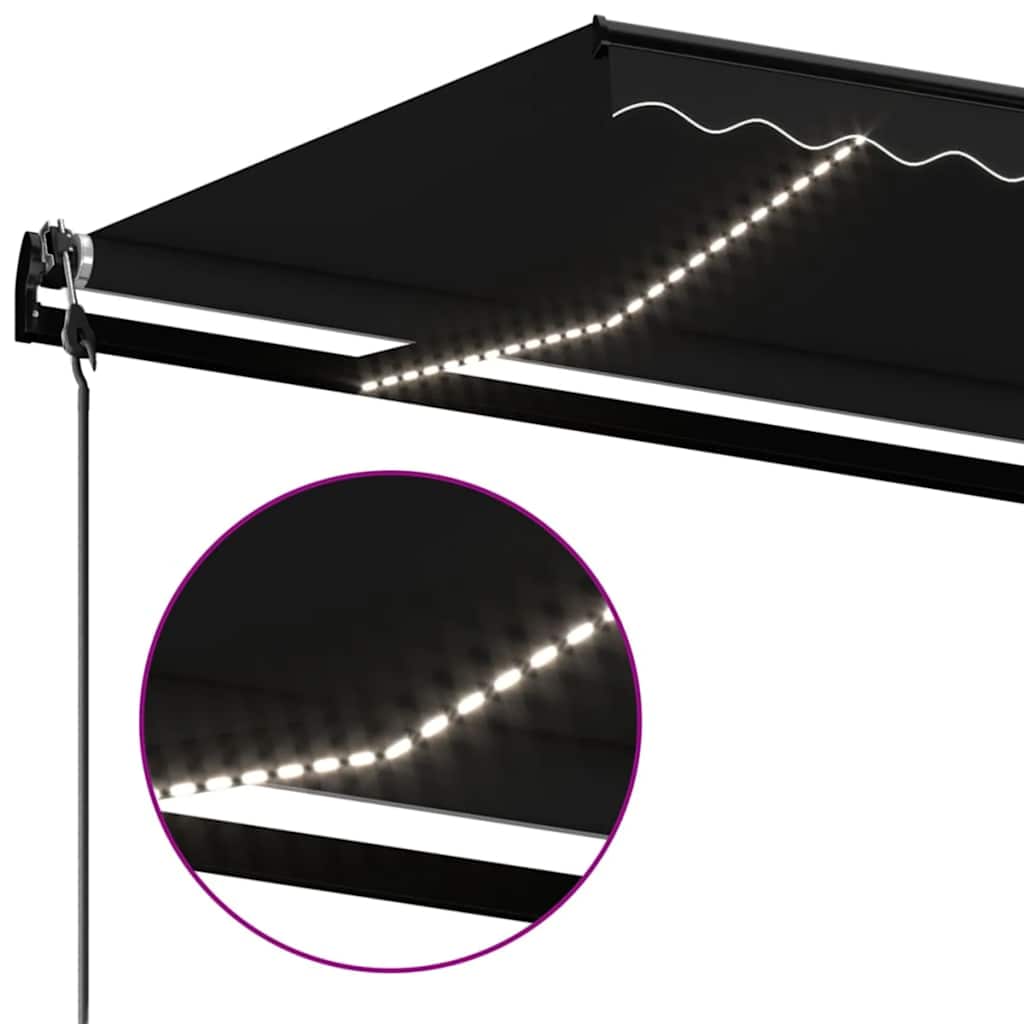 Tenda Automatica con Sensore Vento e LED 350x250 cm Antracite