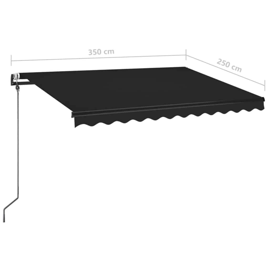 Tenda Automatica con Sensore Vento e LED 350x250 cm Antracite