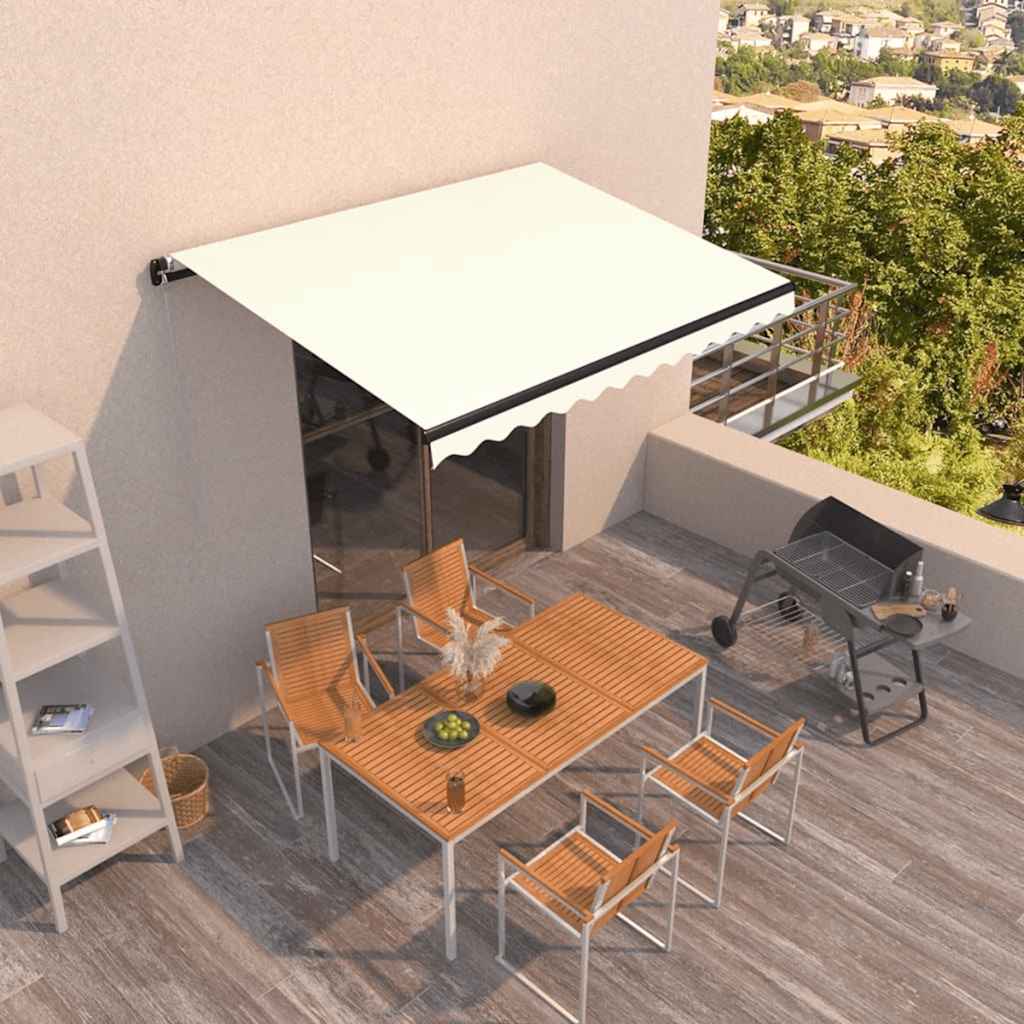Tenda da Sole Retrattile Manuale 400x300 cm Crema
