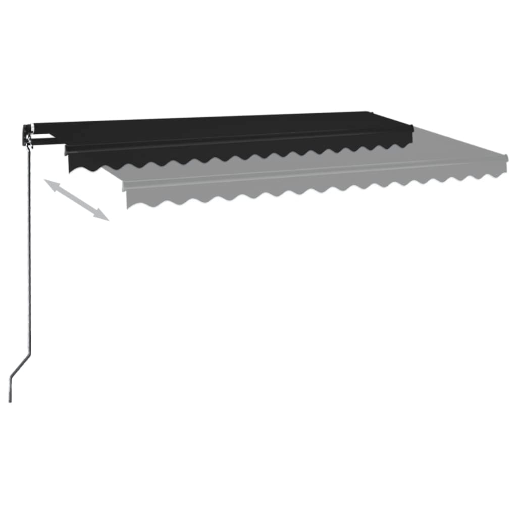 Tenda da Sole Retrattile Manuale 400x300 cm Antracite
