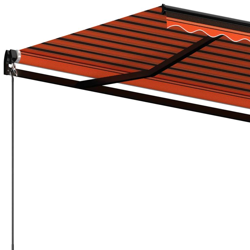 Tenda da Sole Retrattile Manuale 400x300 cm Arancione e Marrone
