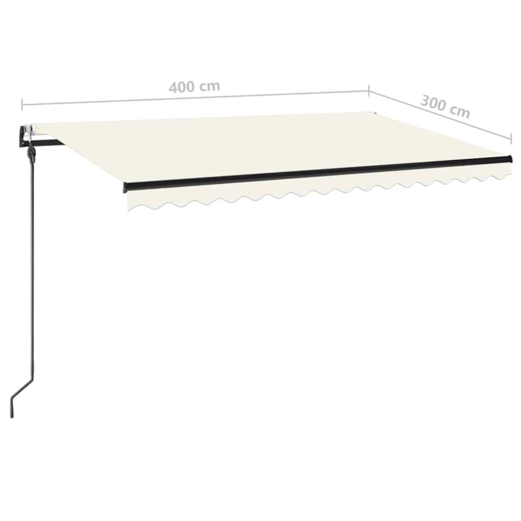 Tenda da Sole Retrattile Automatica 400x300 cm Crema