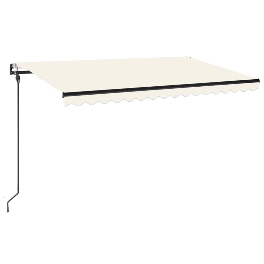 Tenda Automatica con Sensore Vento e LED 400x300 cm Crema