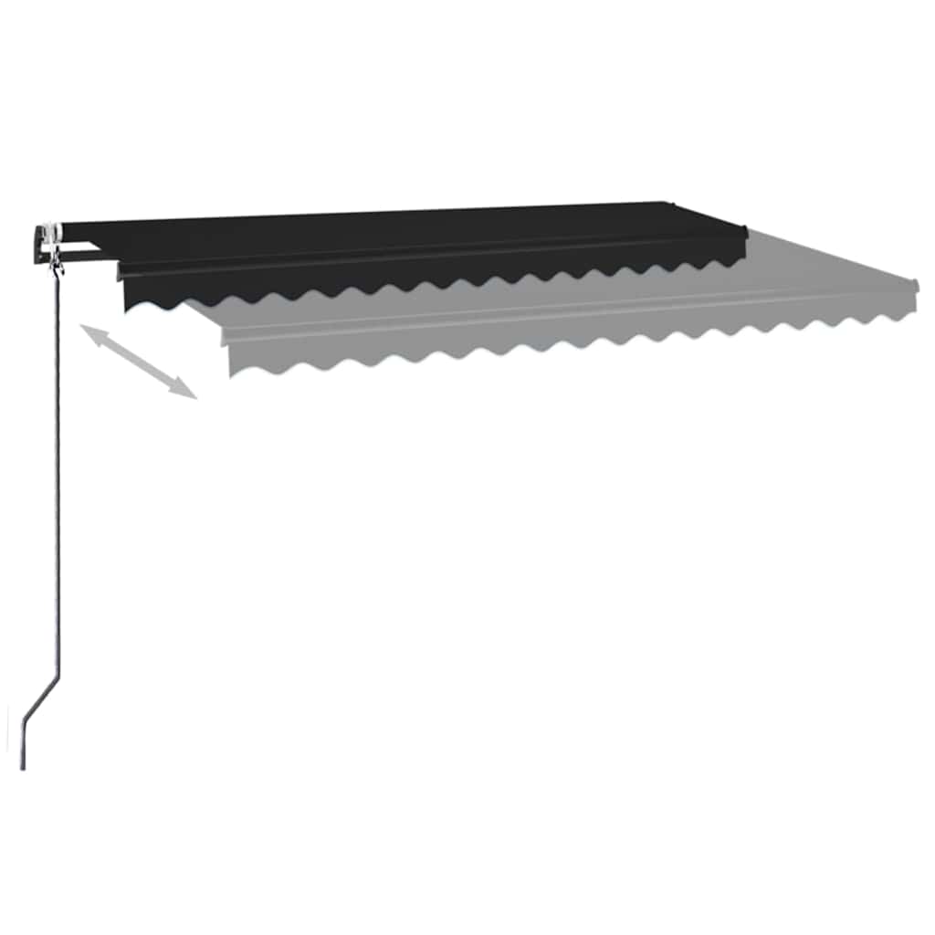 Tenda Automatica con Sensore Vento e LED 400x300 cm Antracite