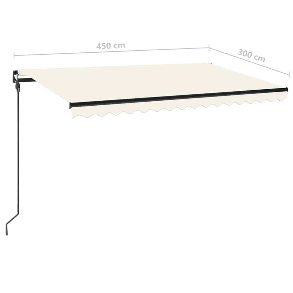 Tenda da Sole Retrattile Manuale 450x300 cm Crema