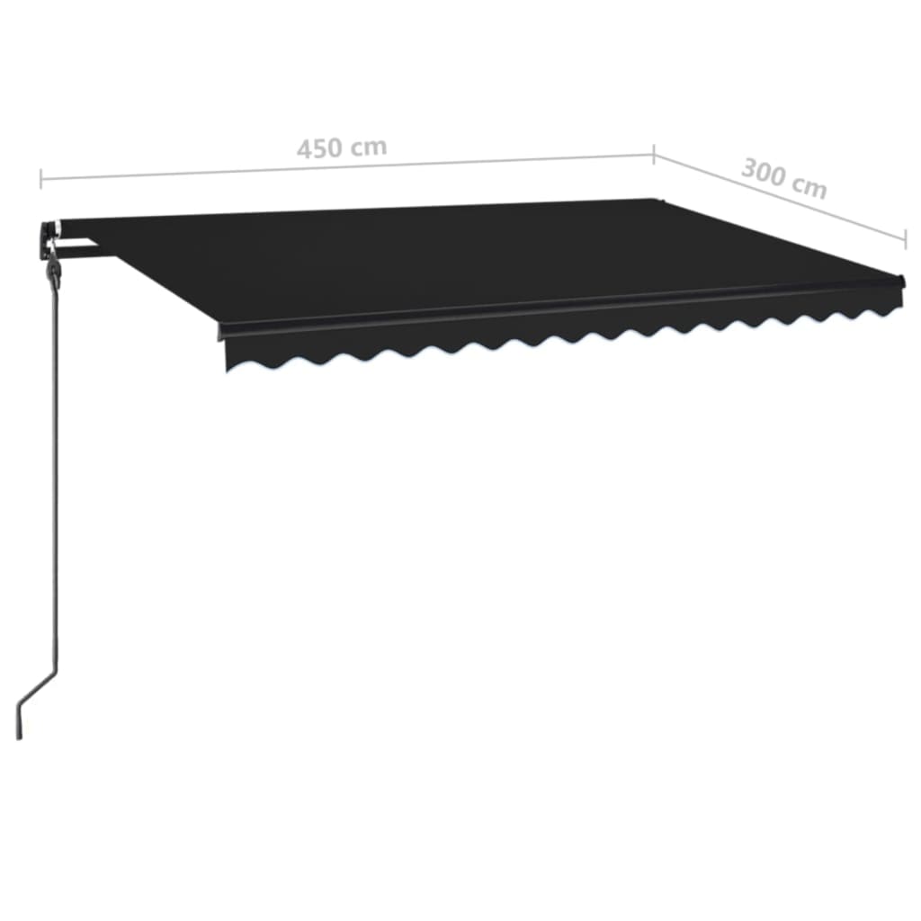 Tenda da Sole Retrattile Manuale 450x300 cm Antracite