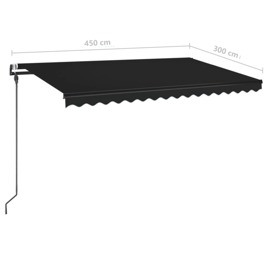 Tenda da Sole Retrattile Automatica 450x300 cm Antracite