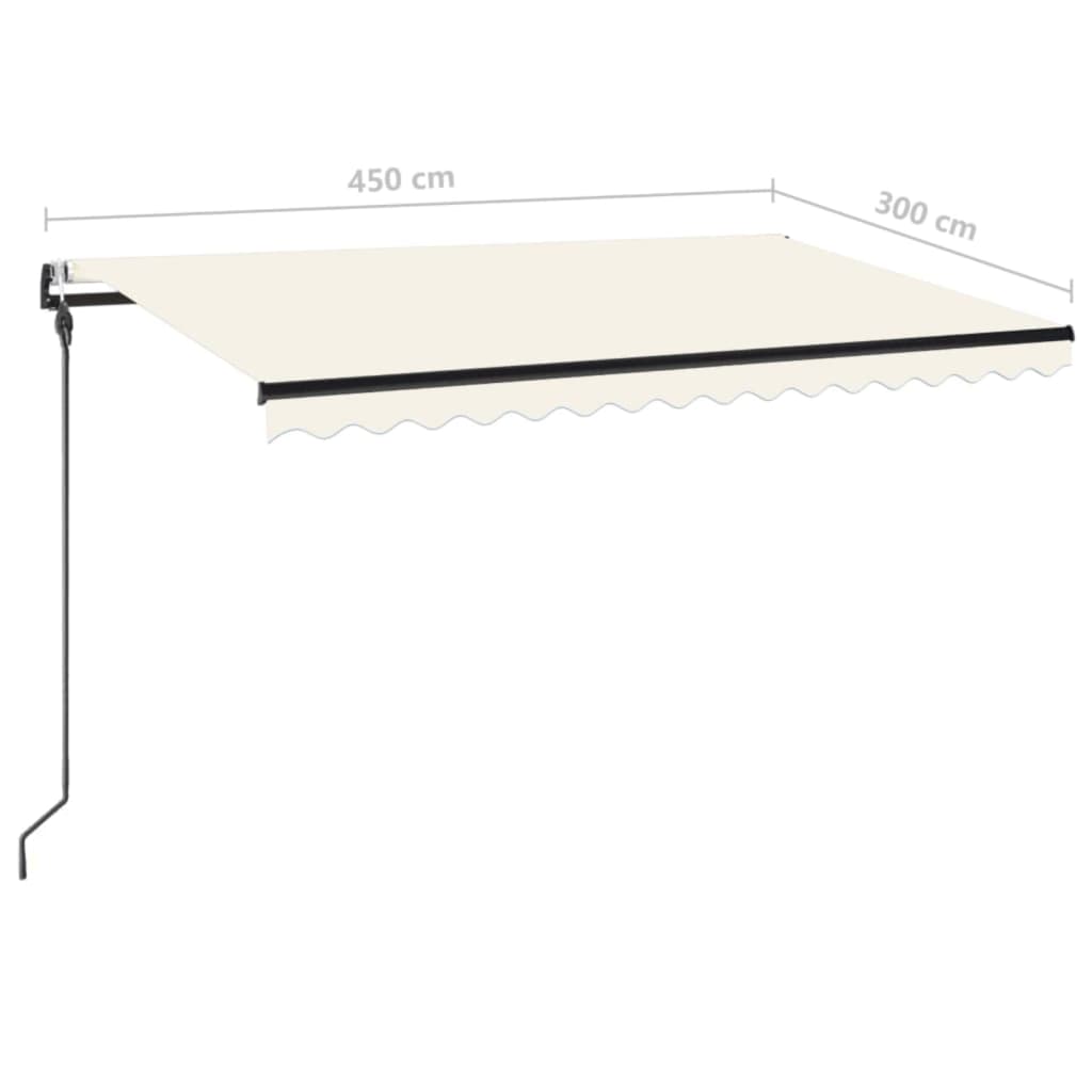 Tenda retrattile Crema 450 × 300 cm Poliestere