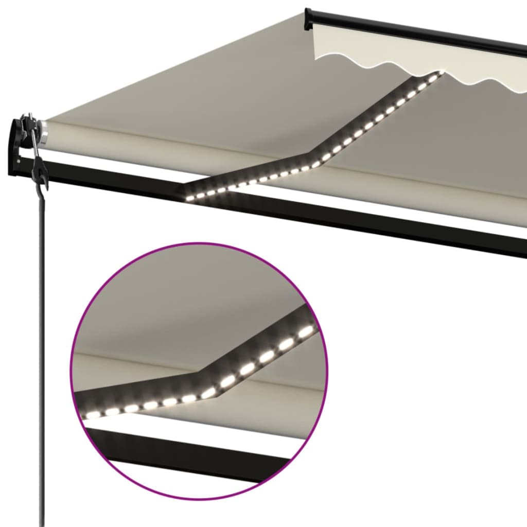 Tenda retrattile Crema 450 × 300 cm Poliestere