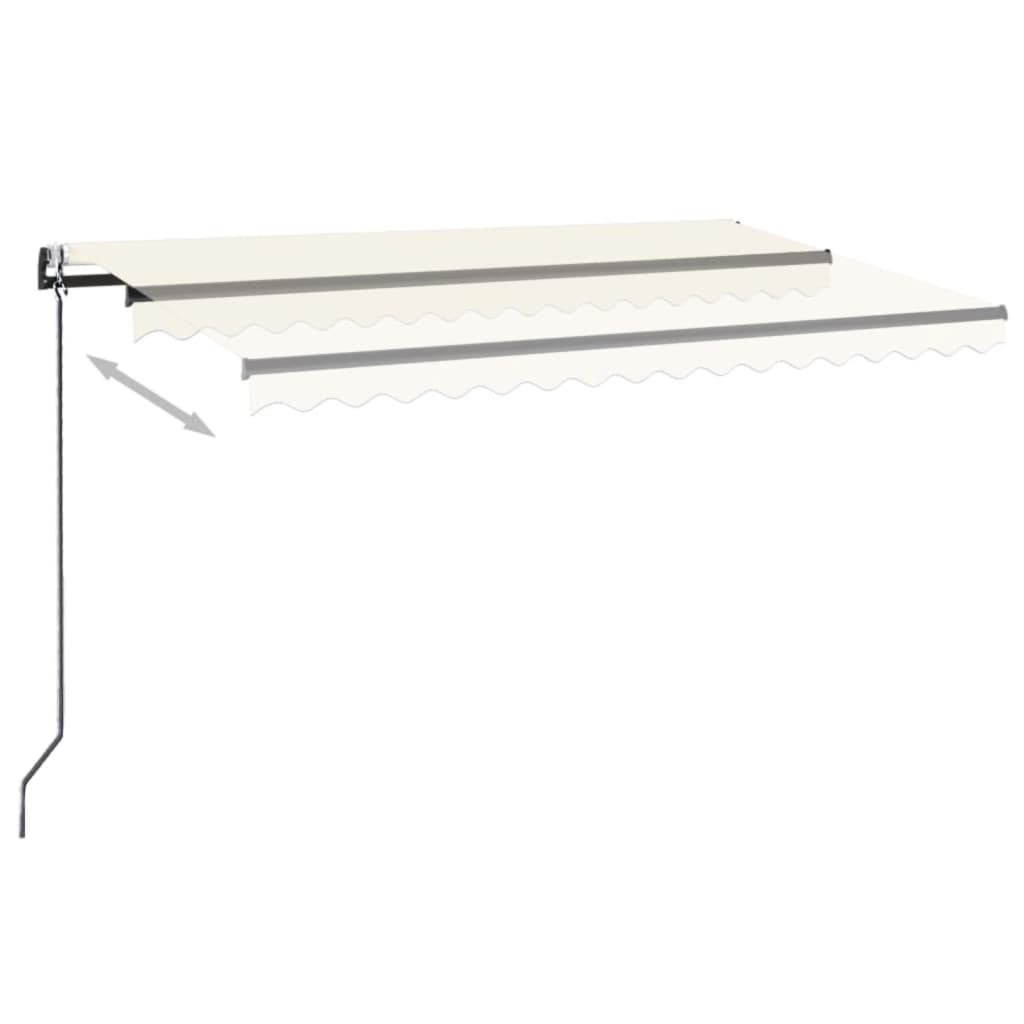 Tenda retrattile Crema 450 × 300 cm Poliestere