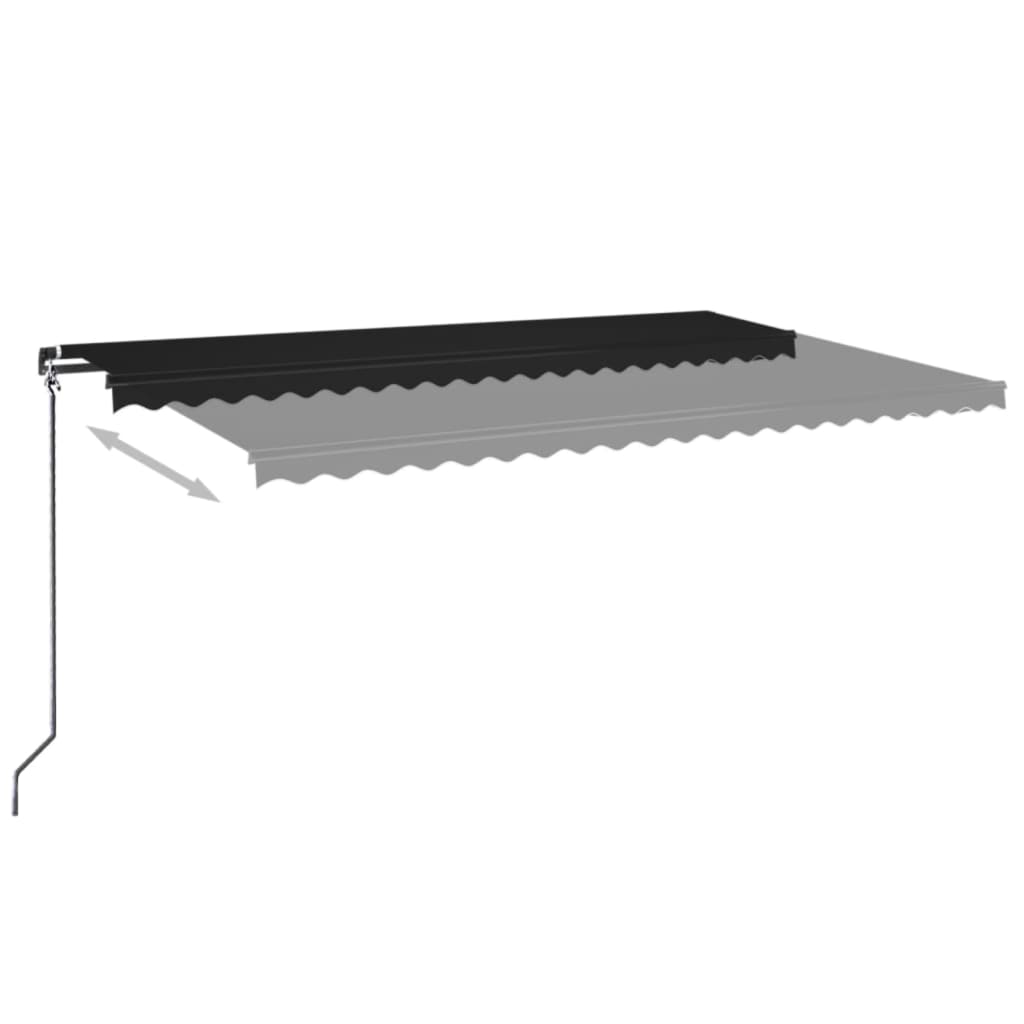 Tenda da Sole Retrattile Manuale 500x300 cm Antracite