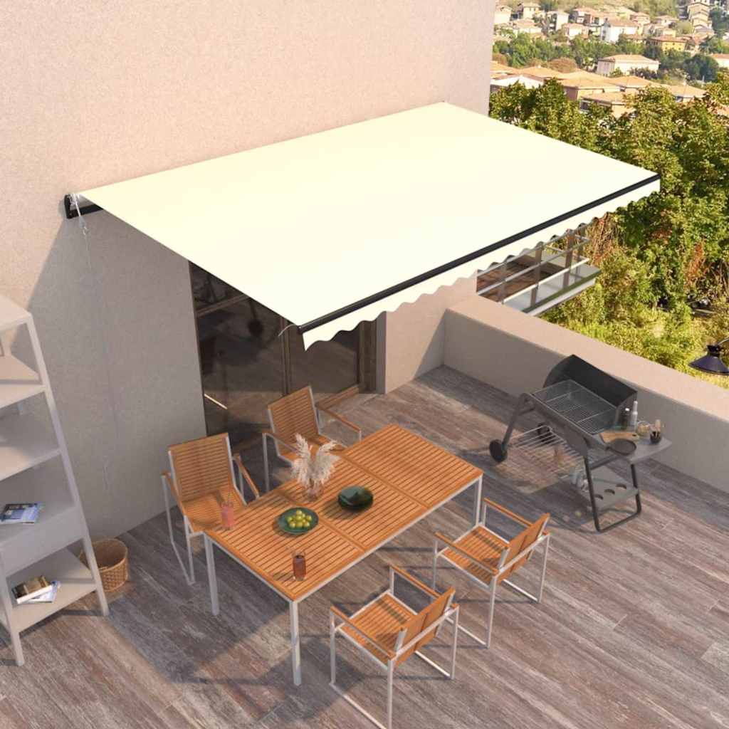 Tenda da Sole Retrattile Automatica 500x300 cm Crema