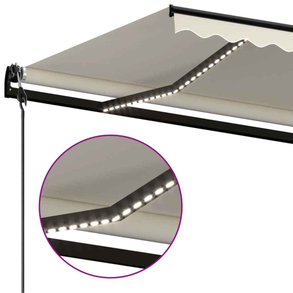 Tenda retrattile Crema 500 × 300 cm Poliestere
