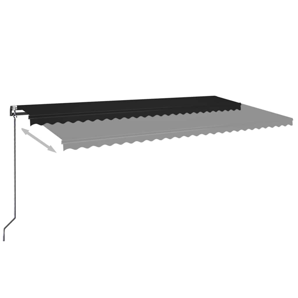 Tenda Automatica con Sensore Vento e LED 600x300 cm Antracite