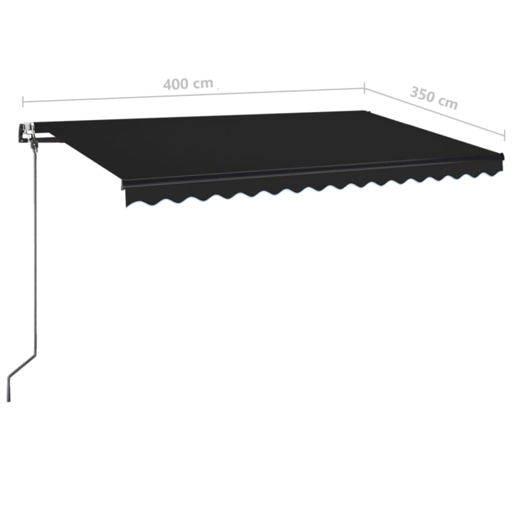 Tenda retrattile Antracite 400 × 350 cm Poliestere