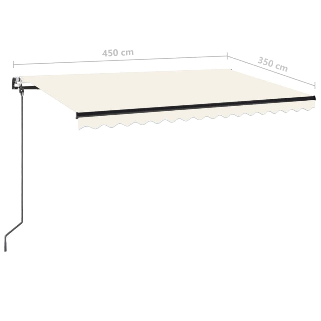 Tenda retrattile Crema 450 × 350 cm Poliestere