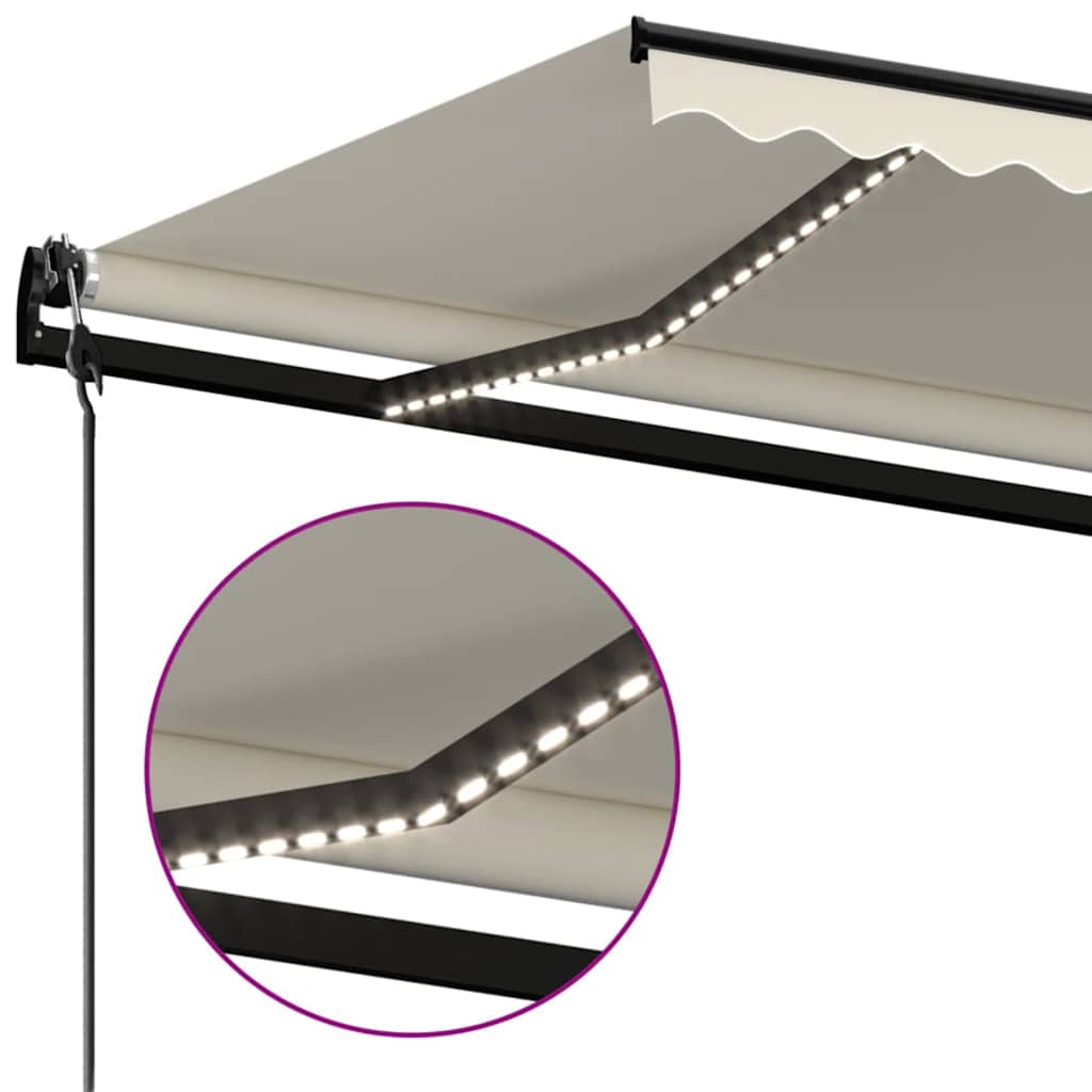 Tenda retrattile Crema 450 × 350 cm Poliestere