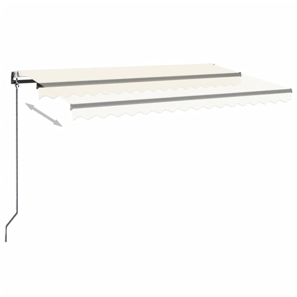 Tenda retrattile Crema 450 × 350 cm Poliestere