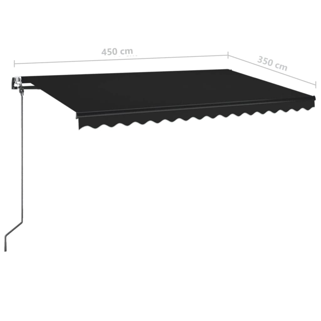 Tenda Automatica con Sensore Vento e LED 450x350 cm Antracite