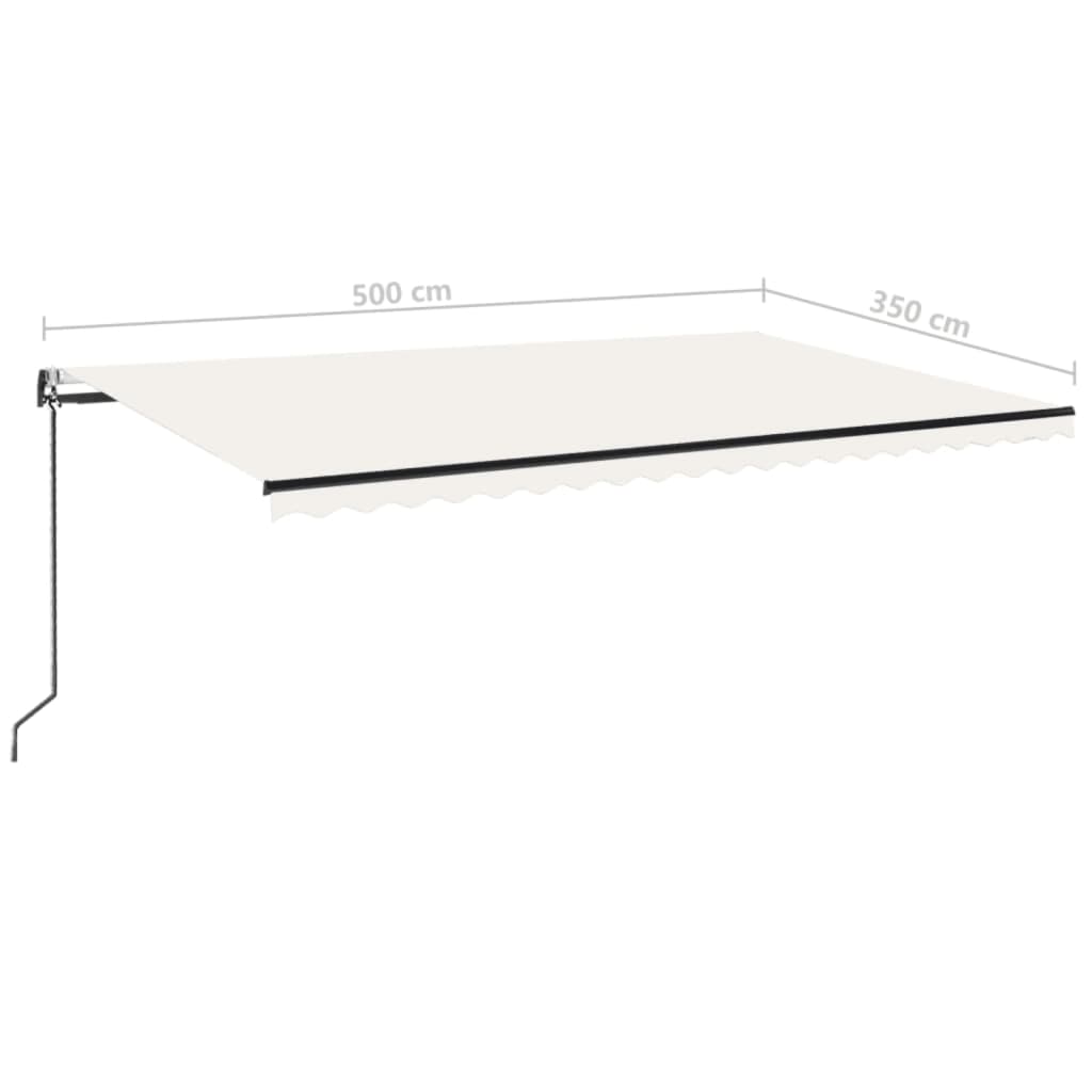 Tenda retrattile Crema 500 × 350 cm Poliestere