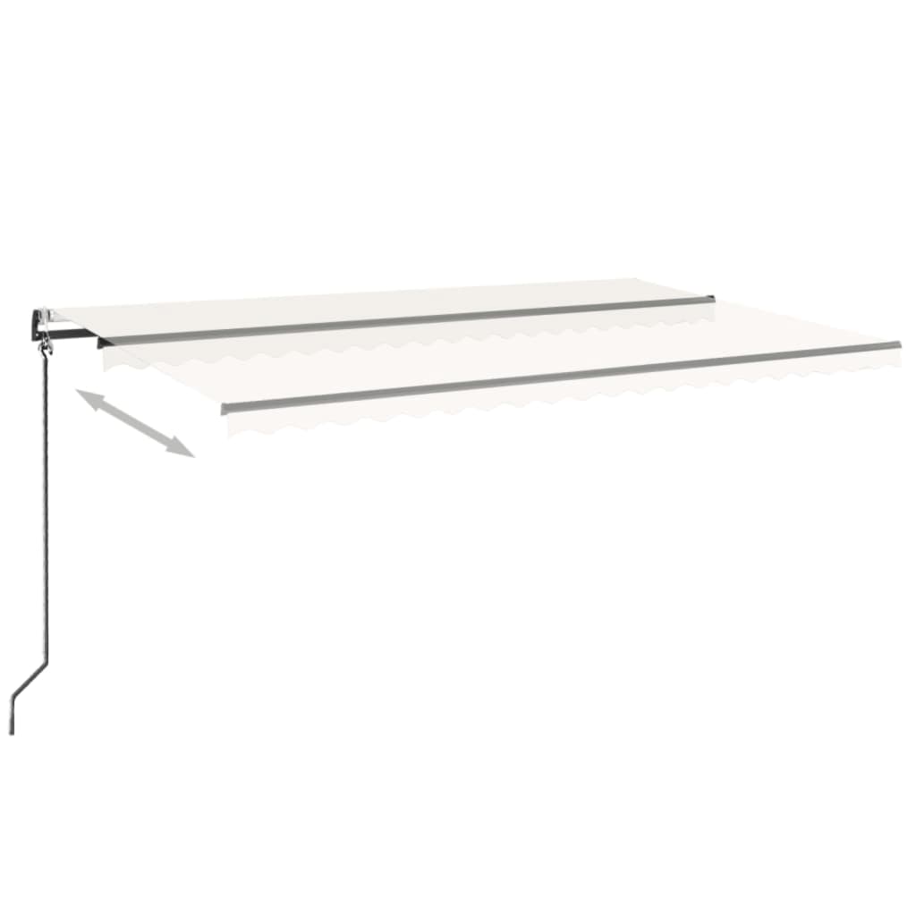 Tenda retrattile Crema 500 × 350 cm Poliestere