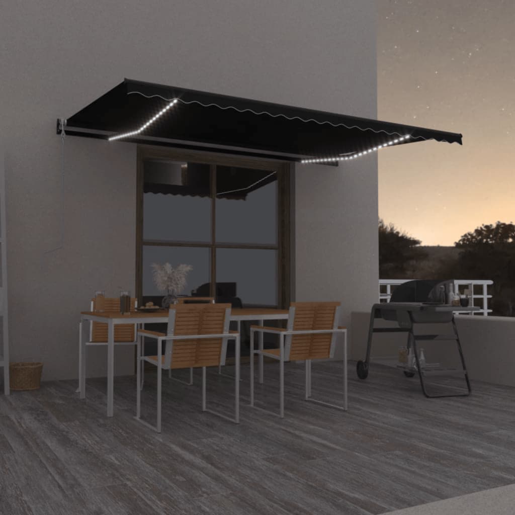 Tenda retrattile Antracite 500 × 350 cm Poliestere