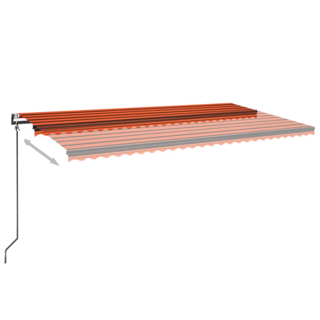 Tenda da Sole Retrattile Automatica 600x350 cm Arancio Marrone