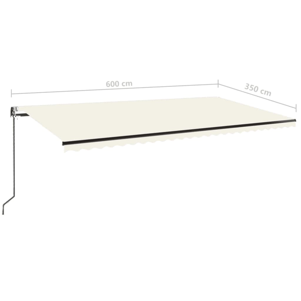 Tenda retrattile Crema 600 × 350 cm Poliestere