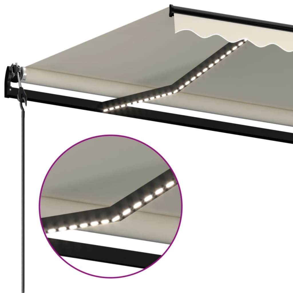 Tenda retrattile Crema 600 × 350 cm Poliestere