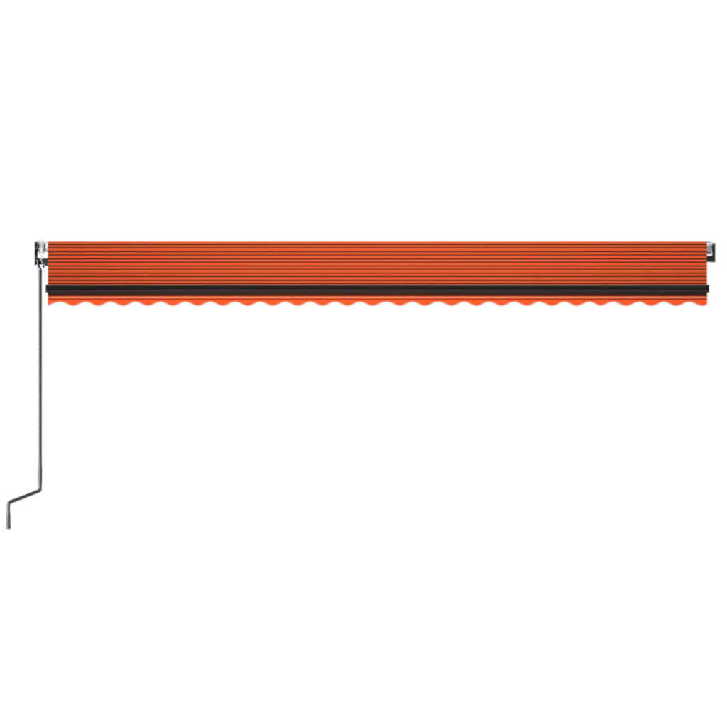 Tenda retrattile Arancione e Marrone 600 × 350 cm Poliestere
