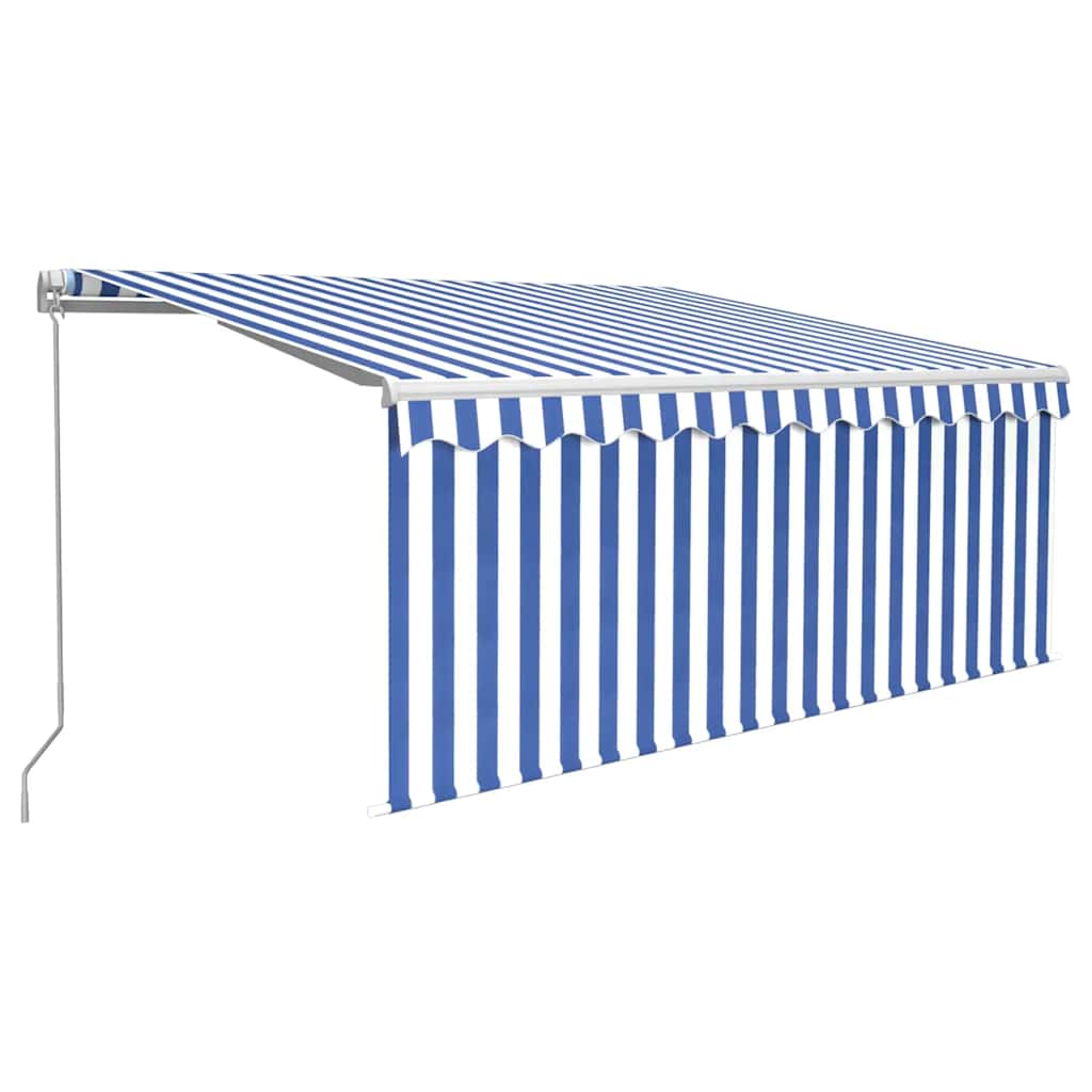 Tenda retrattile Blu e Bianco 3 x 2,5 m Poliestere