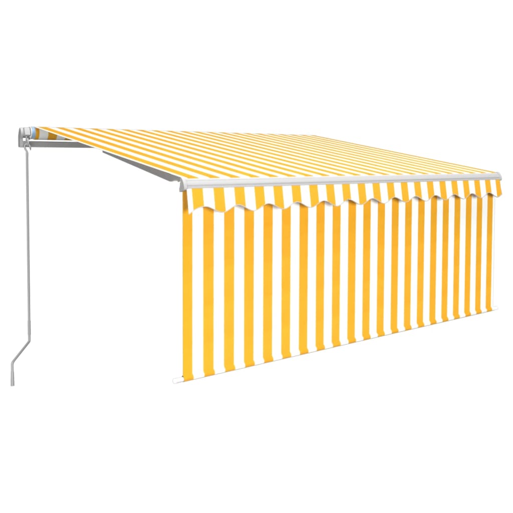 Tenda retrattile Giallo e Bianco 3 x 2,5 m Poliestere