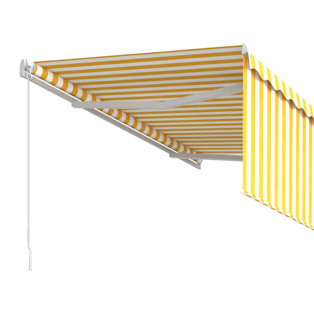 Tenda retrattile Giallo e Bianco 3 x 2,5 m Poliestere