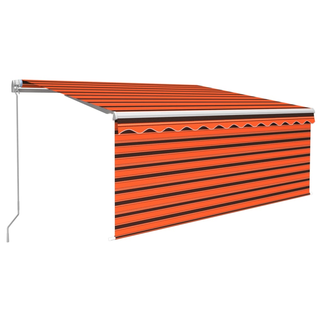 Tenda retrattile Arancione e Marrone 3 x 2,5 m Poliestere