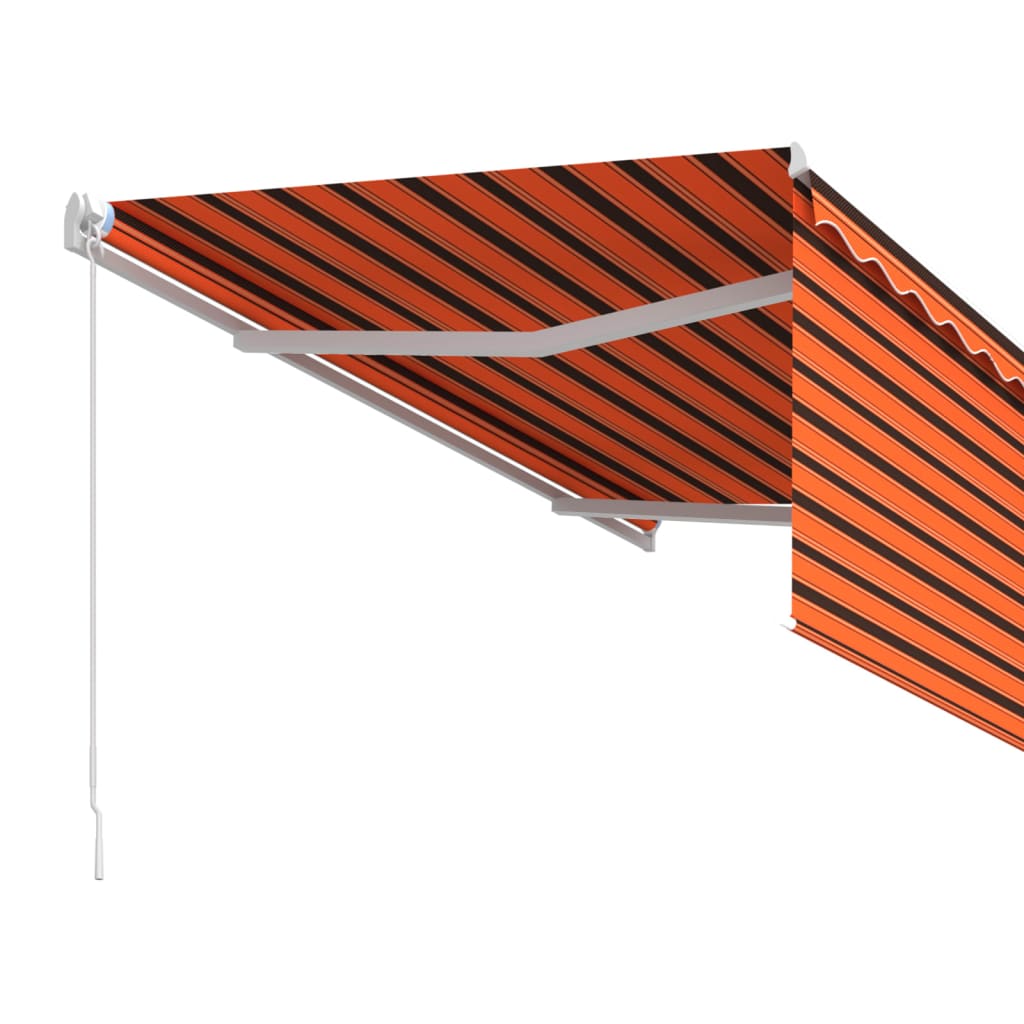 Tenda retrattile Arancione e Marrone 3 x 2,5 m Poliestere