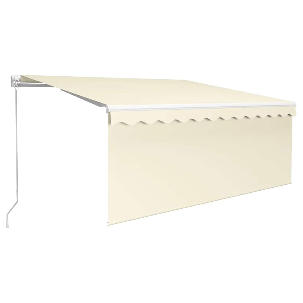 Tenda da Sole Retrattile Manuale con LED 3x2,5 m Crema