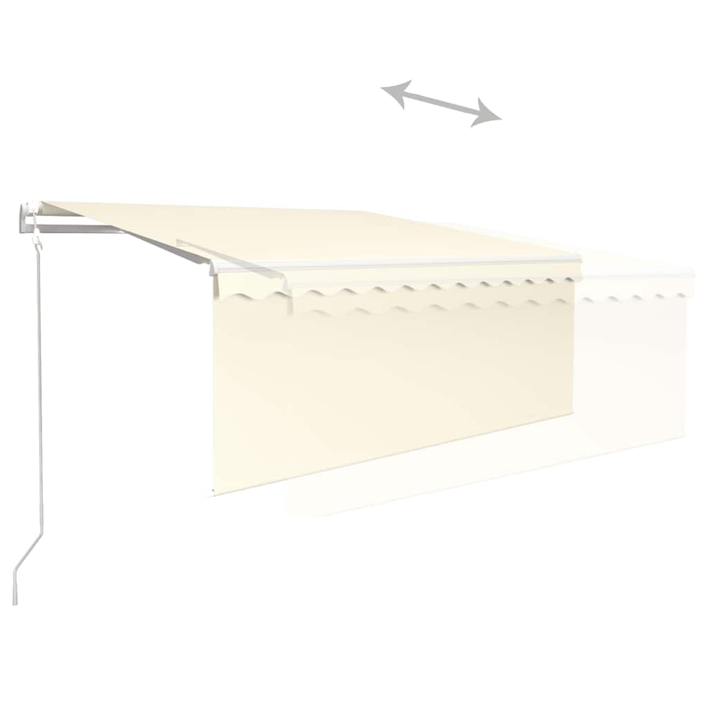 Tenda da Sole Retrattile Automatica con Parasole 3x2,5m Crema