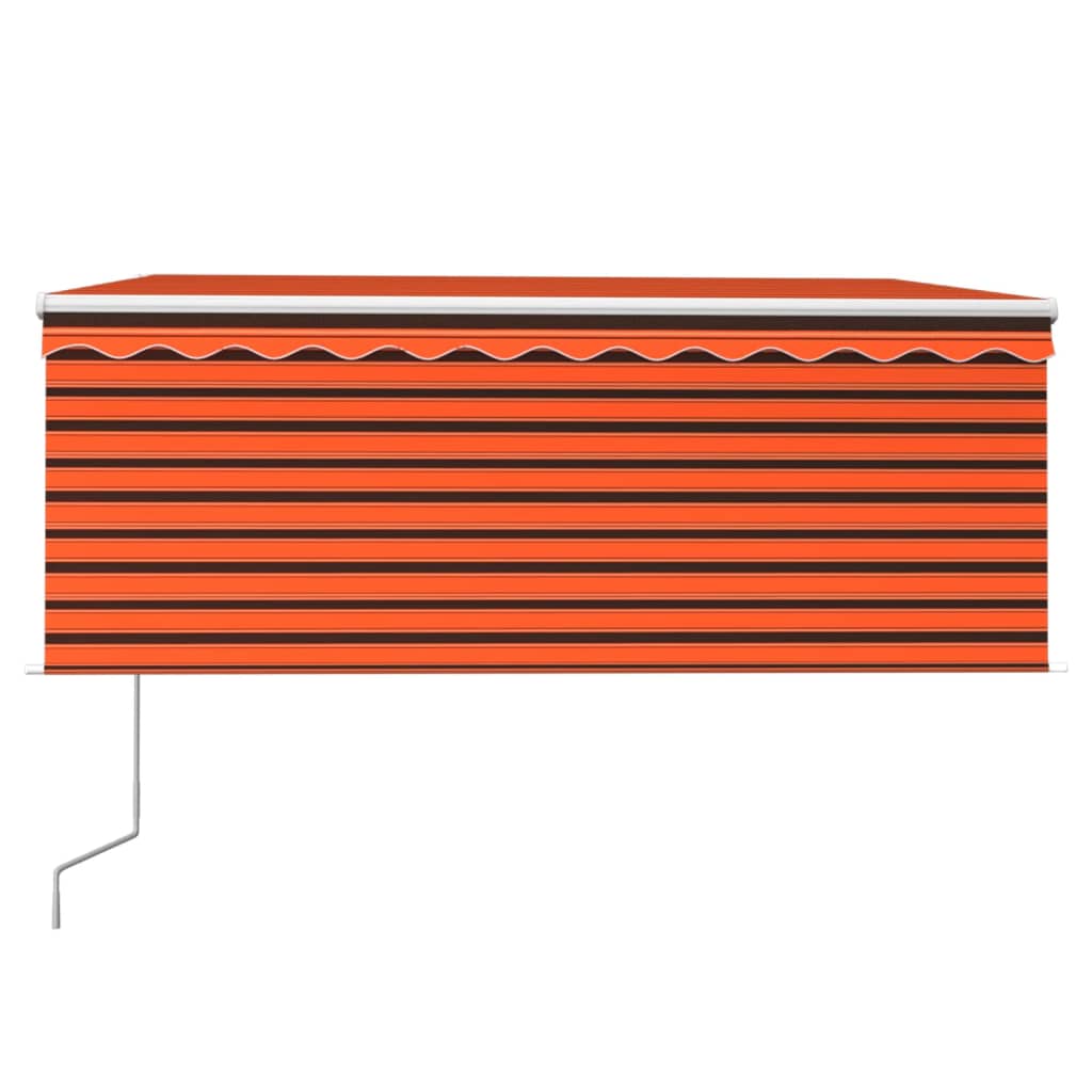 Tenda da Sole Retrattile Automatica 3x2,5m Arancione e Marrone