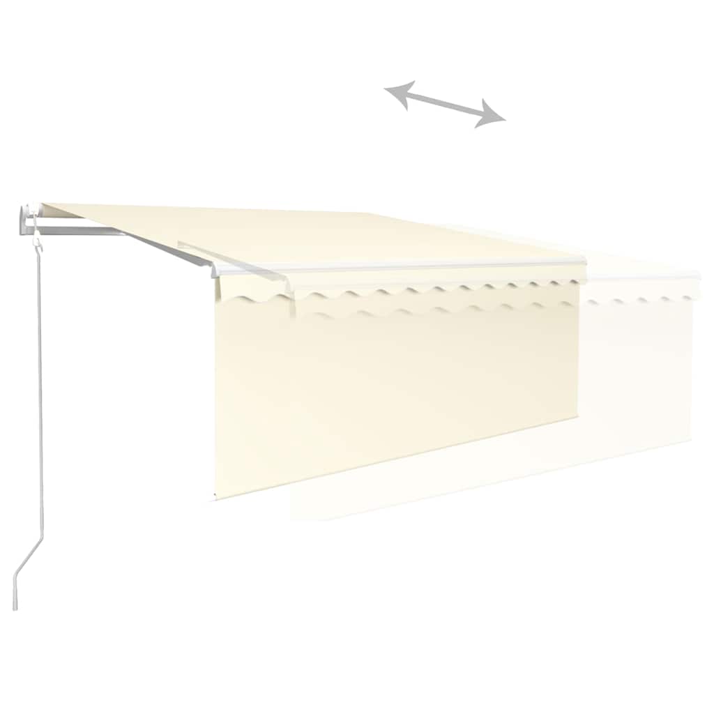 Tenda Automatica con Parasole LED e Sensore Vento 3x2,5m Crema