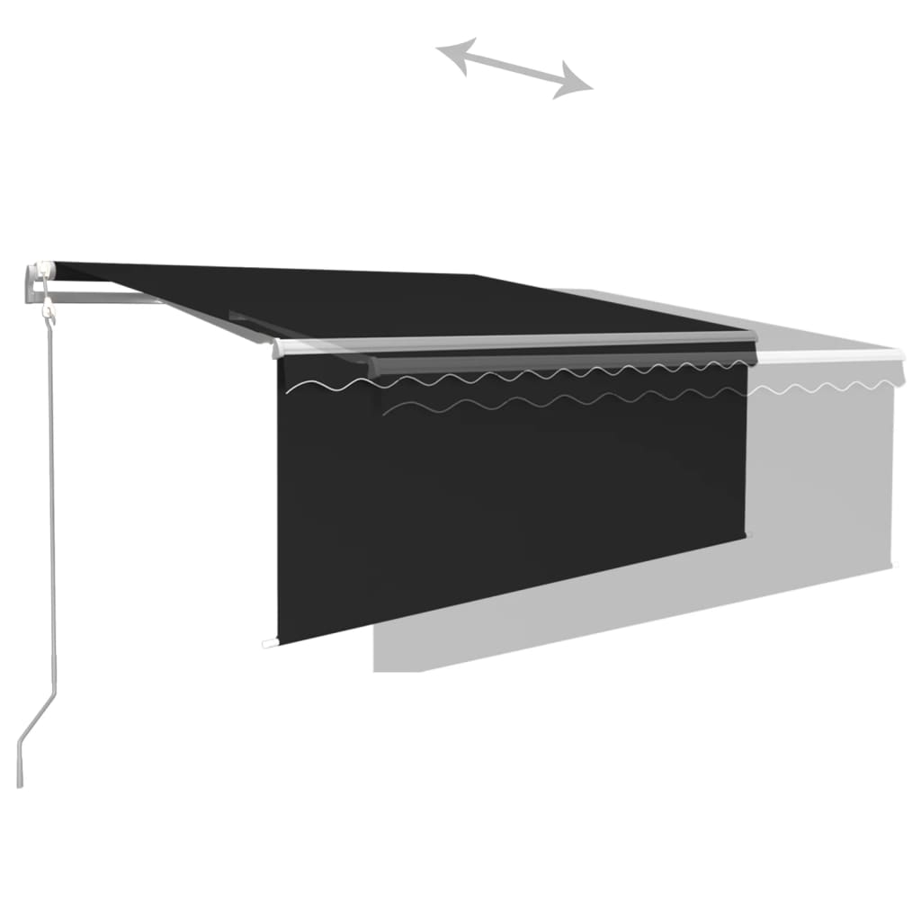 Tenda Automatica Parasole LED Sensore Vento 3x2,5m Antracite