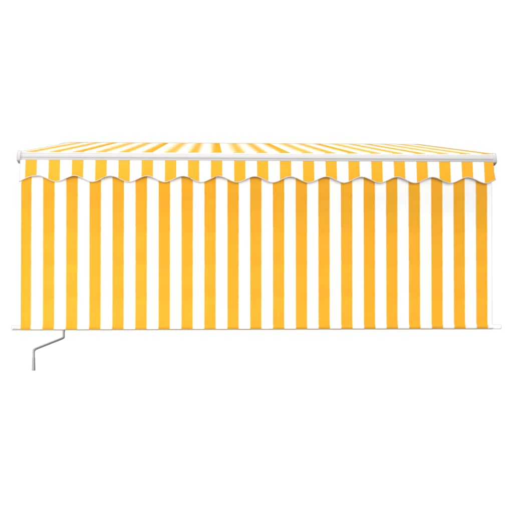 Tenda retrattile Giallo e Bianco 3,5 x 2,5 m Poliestere