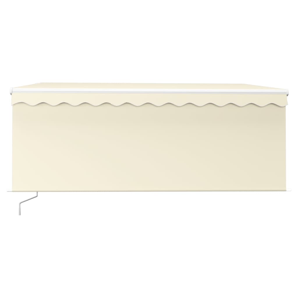Tenda da Sole Retrattile Manuale con LED 3,5x2,5 m Crema