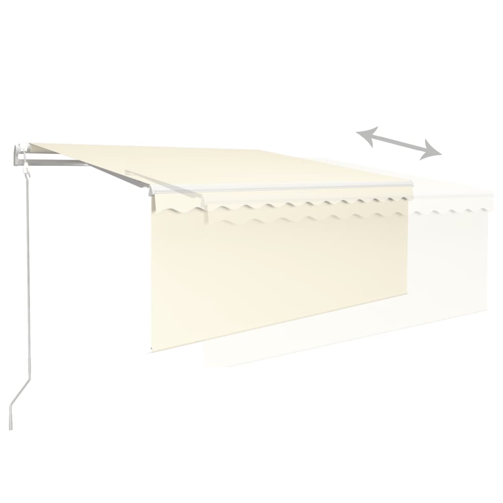 Tenda Sole Retrattile Automatica con Parasole 3,5x2,5 m Crema