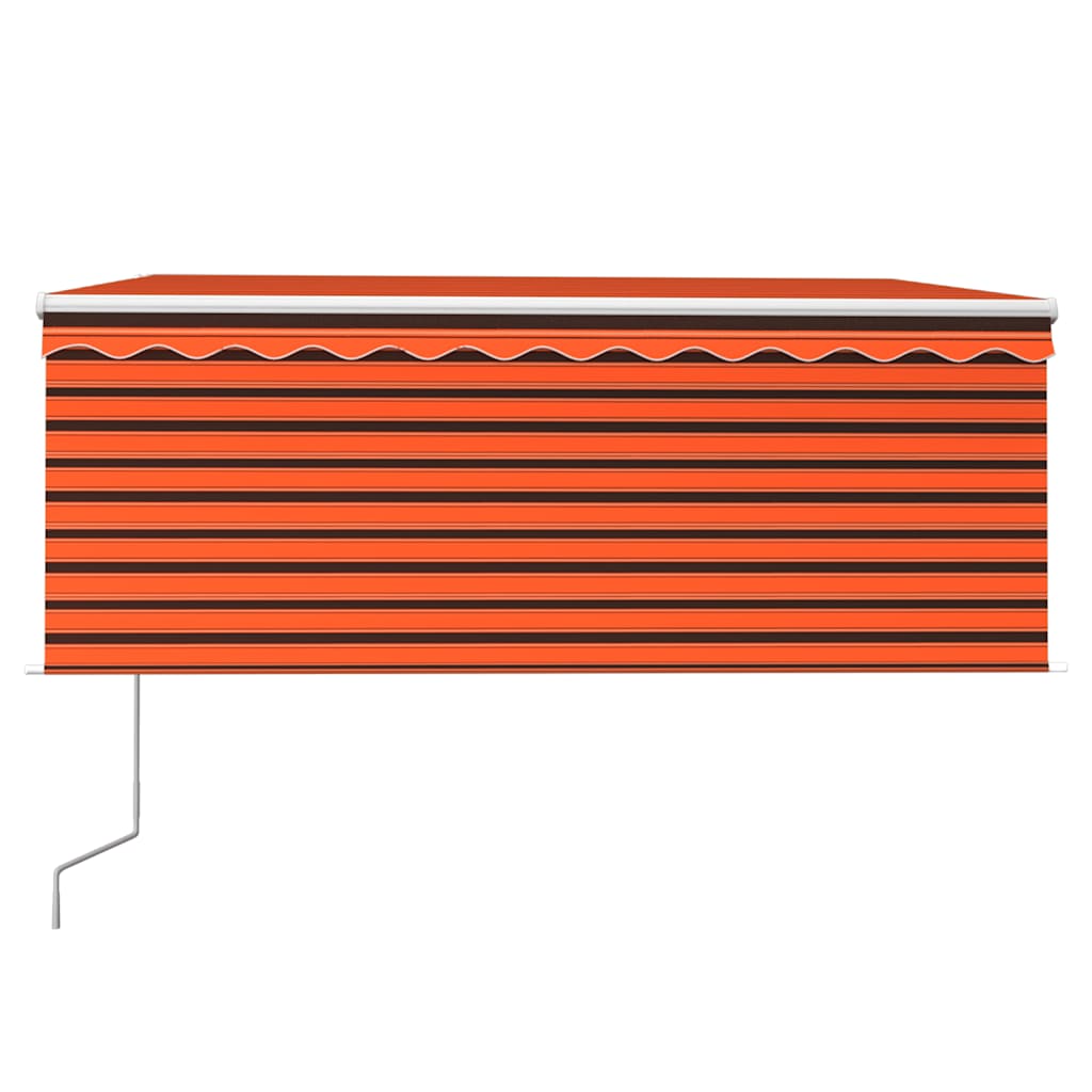 Tenda Retrattile Automatica Parasole 3,5x2,5m Arancio e Marrone