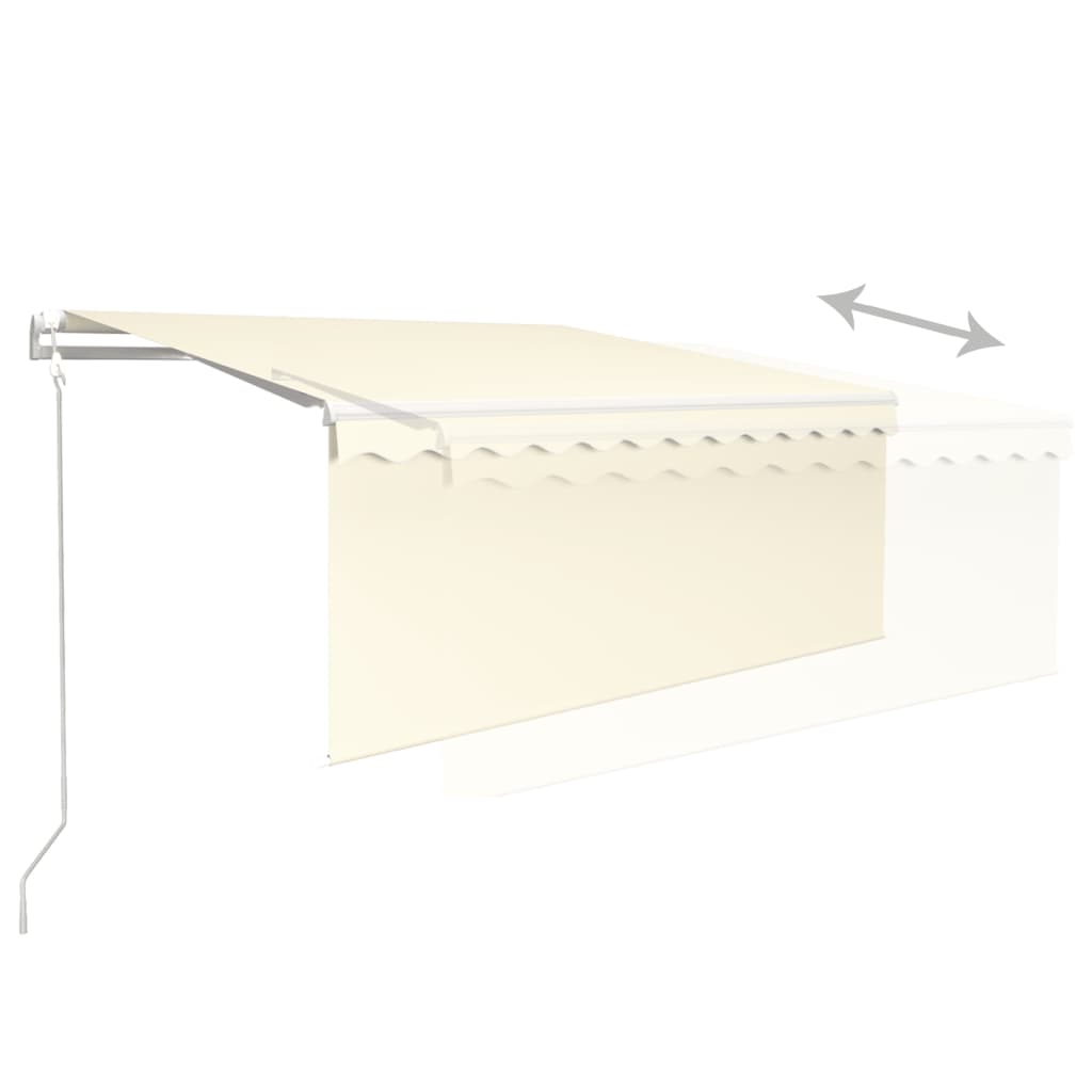 Tenda Automatica Parasole LED Sensore Vento 3,5x2,5cm Crema