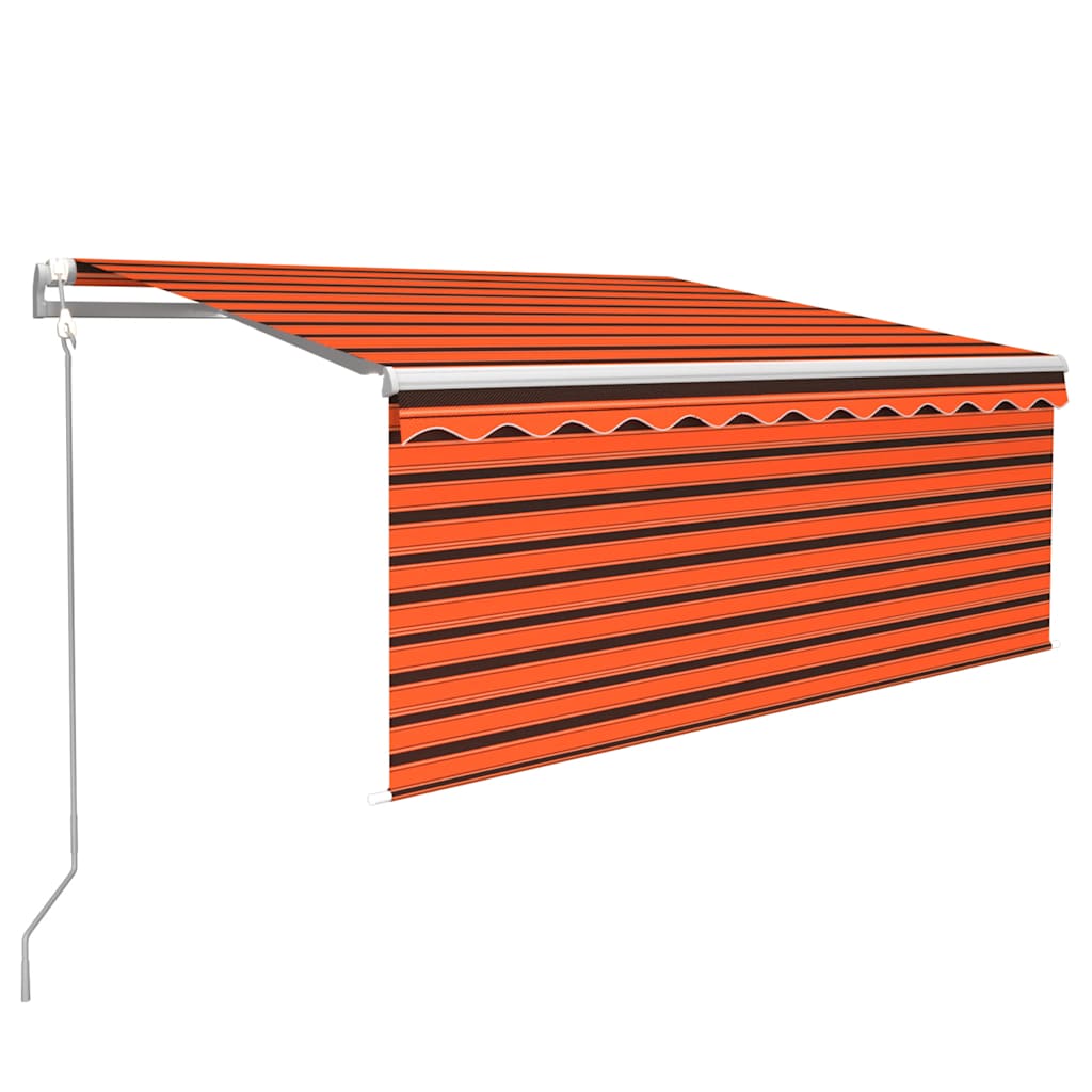 Tenda Automatica con Sensore Vento 3,5x2,5m Arancione e Marrone